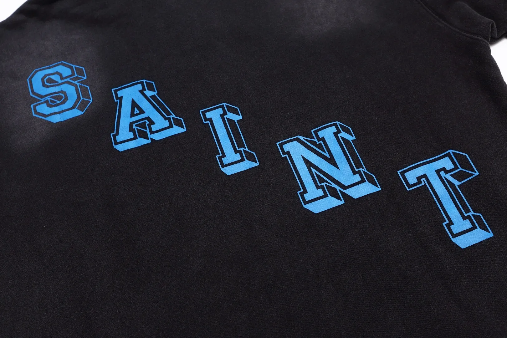 SAINT Michael retro angel print loose heavyweight washed distressed casual vintage hoodie sweatshirt top Fabric: 420g Style number: SM631 Size: S-M-L-XL Color: black and red-black and blue-blue and yellow Price: P236